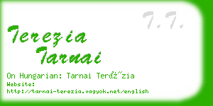 terezia tarnai business card